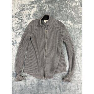 Buffalo David Bitton Womens Full-Zip Sweater Size L Ribbed Gray